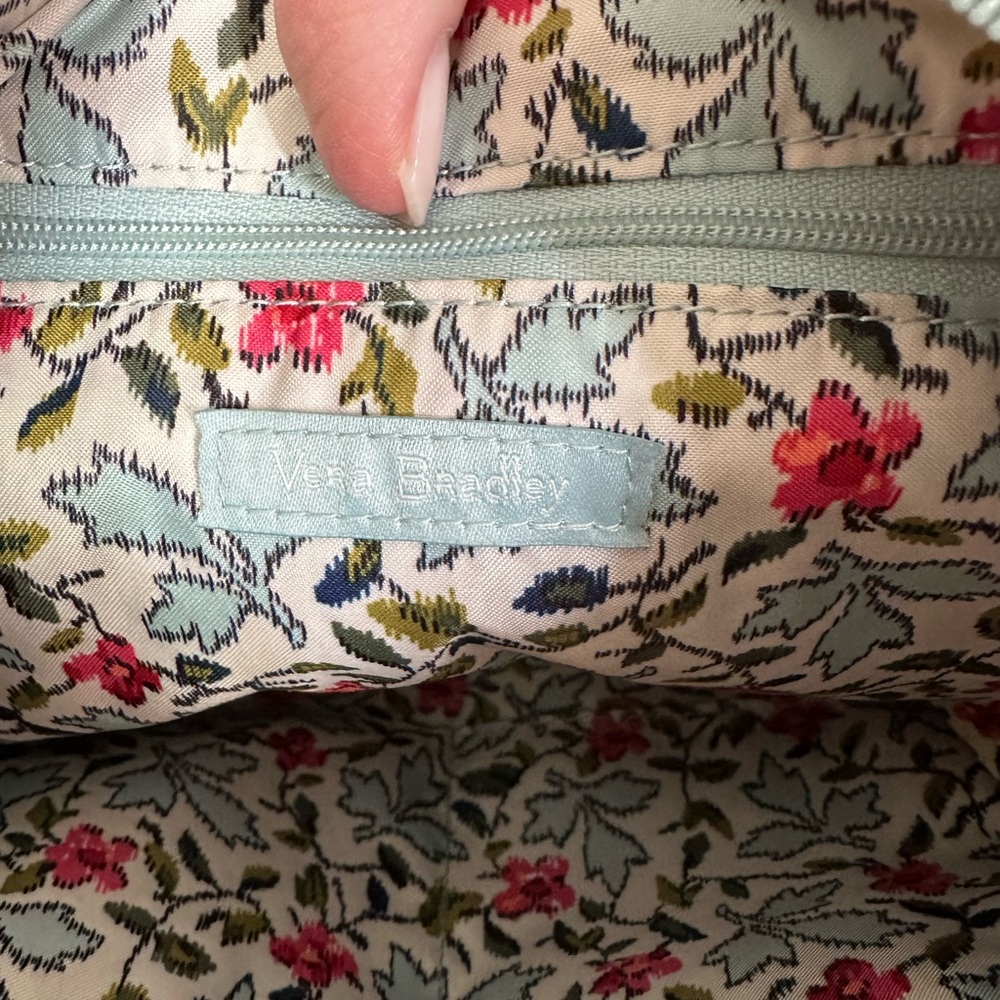 Vera Bradley Water Bouquet Triple Zip Hipster Crossbody Bag Adjustable Strap - Picture 9 of 10